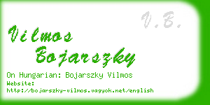 vilmos bojarszky business card